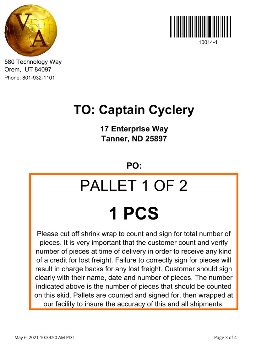 Packing List With Pallet Info Page 3